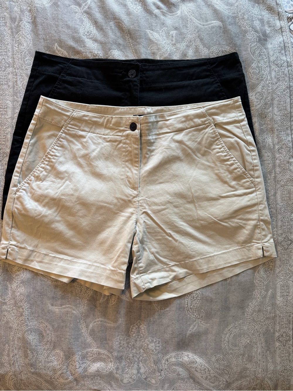 Nautica Women's Beige and Black Bermuda Shorts Duo